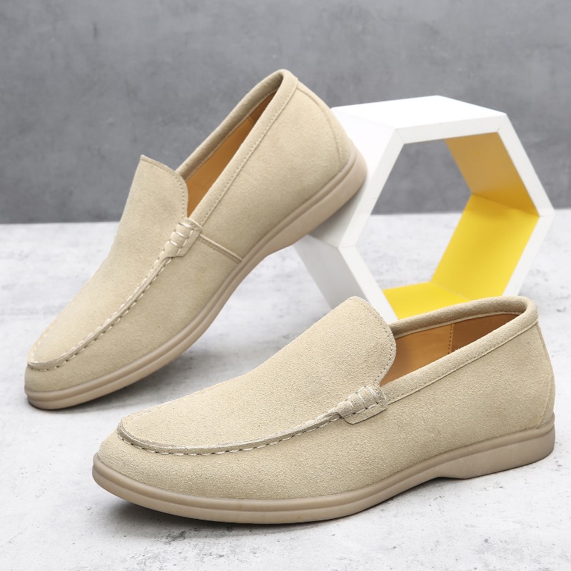 Men Shoes Essentials - Mocassins Masculinos Essenciais de Camurça Respirável,