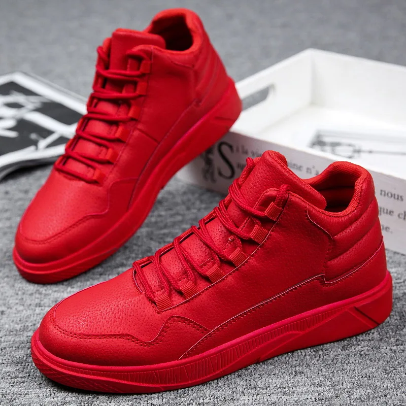 Men'S Shoes Grip - Manter quente masculino vermelho de alta