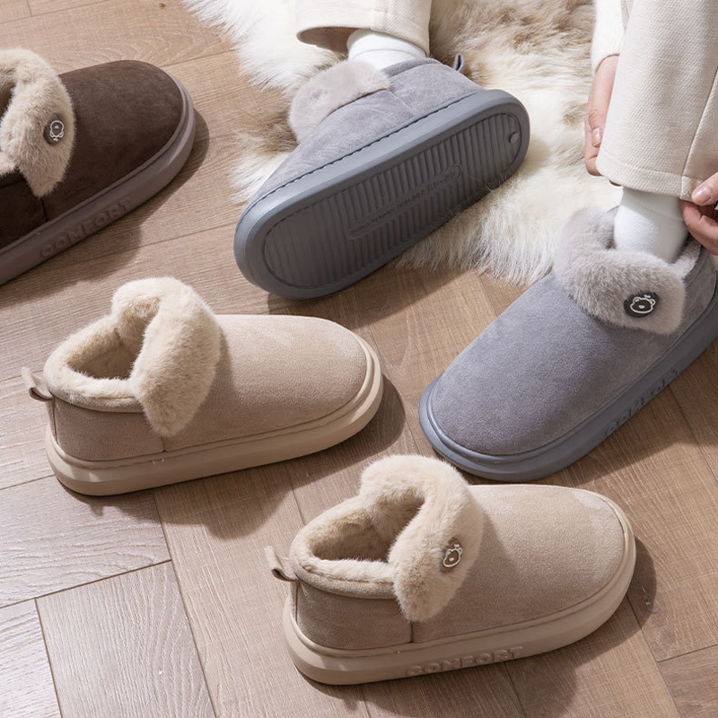 Men'S Shoes Grip - Casa fuzzy chinelo feminino fofo inverno