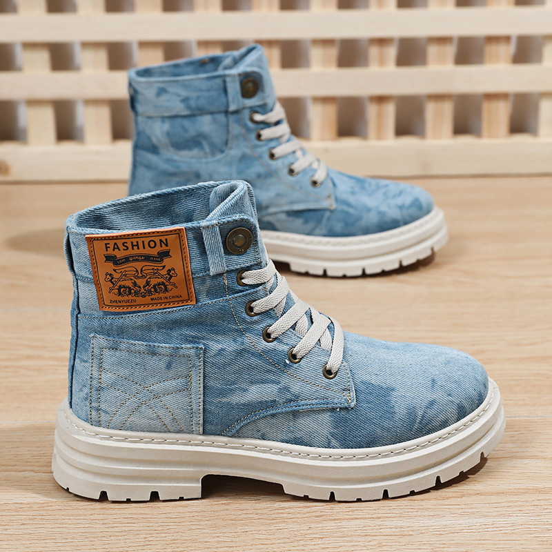 Men'S Shoes Grip - Tênis de cano alto em denim