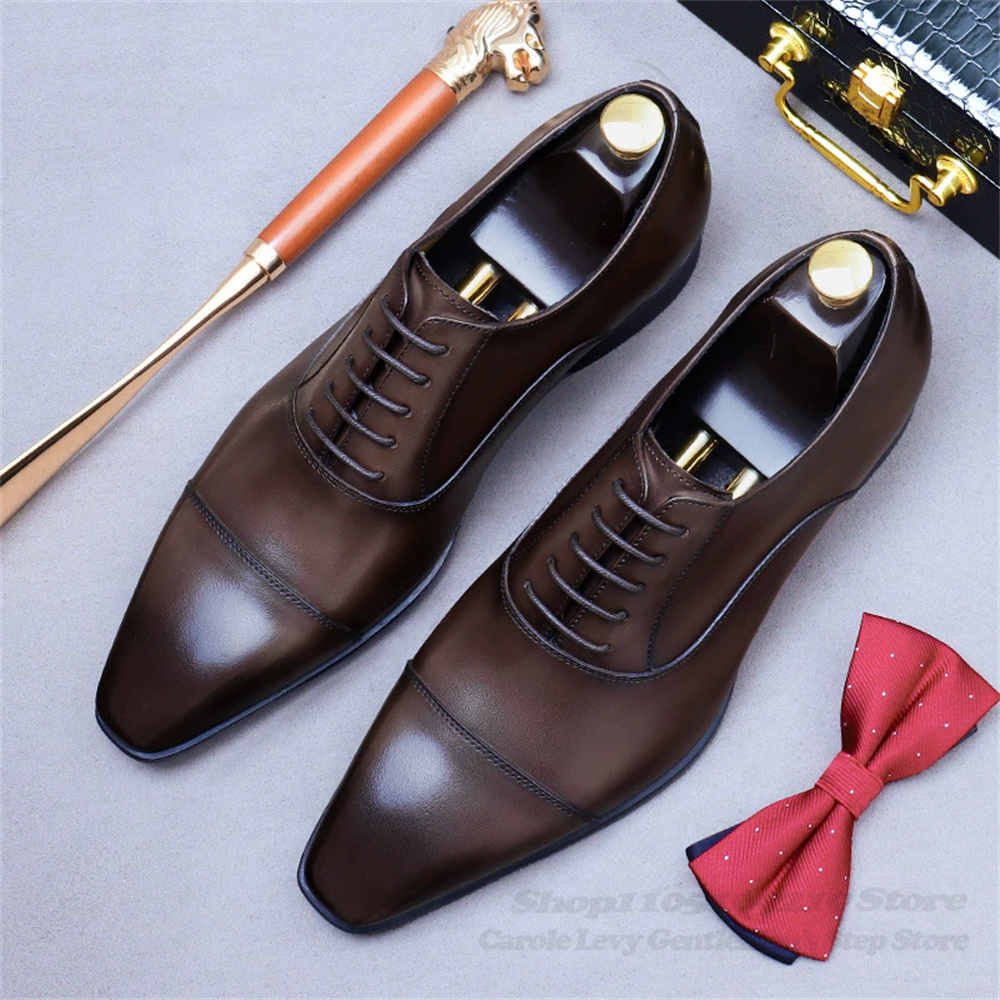 Homens oxford sapatos de couro - Men Shoes Formal avaliação e preço