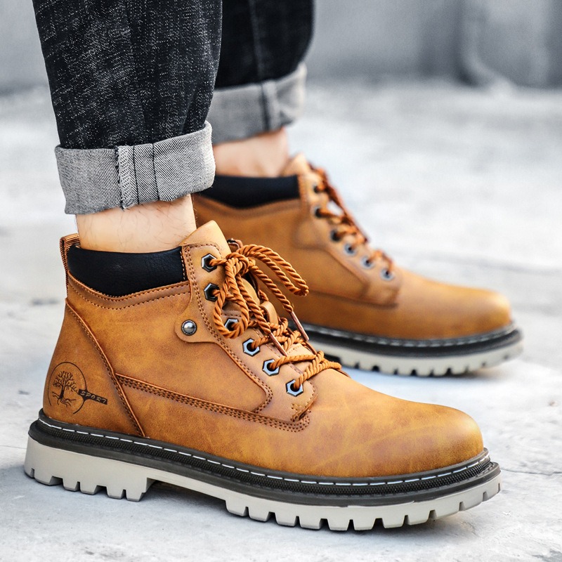 Botas masculinas de cano alto  - Men'S Shoes For Work avaliação e preço