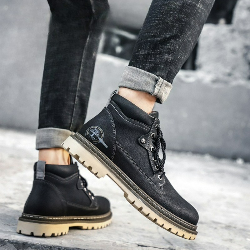 Botas masculinas de cano alto  - Men'S Shoes For Work avaliação e preço