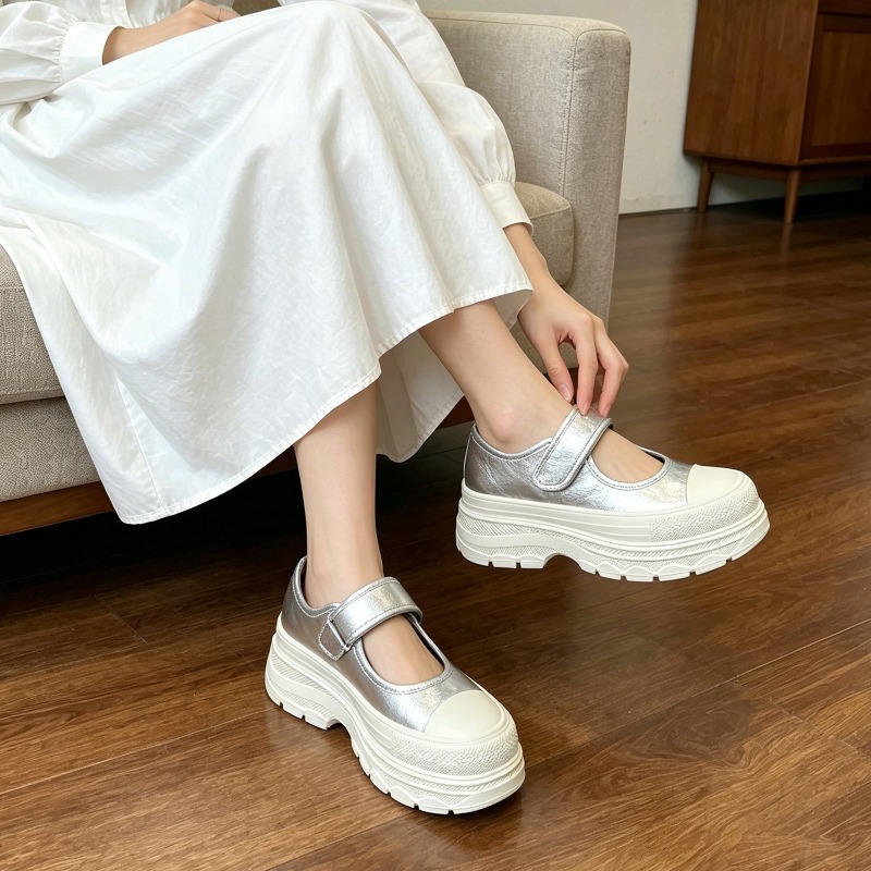 Sapatos Femininos Mary Jane co - Velcro Strap Sandal avaliação e preço