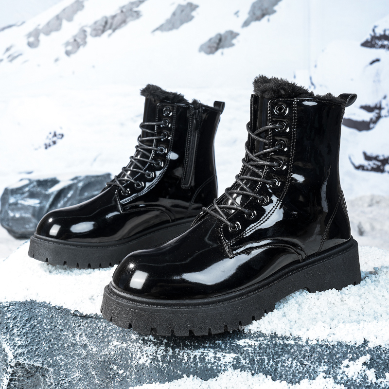 Botas masculinas de pelúcia qu - Men'S Shoes For Work avaliação e preço