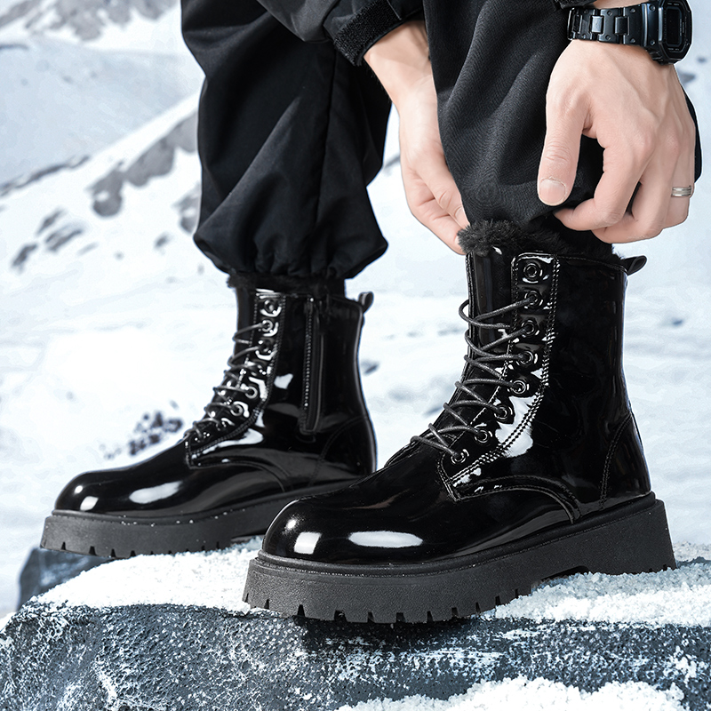 Botas masculinas de pelúcia qu - Men'S Shoes For Work avaliação e preço