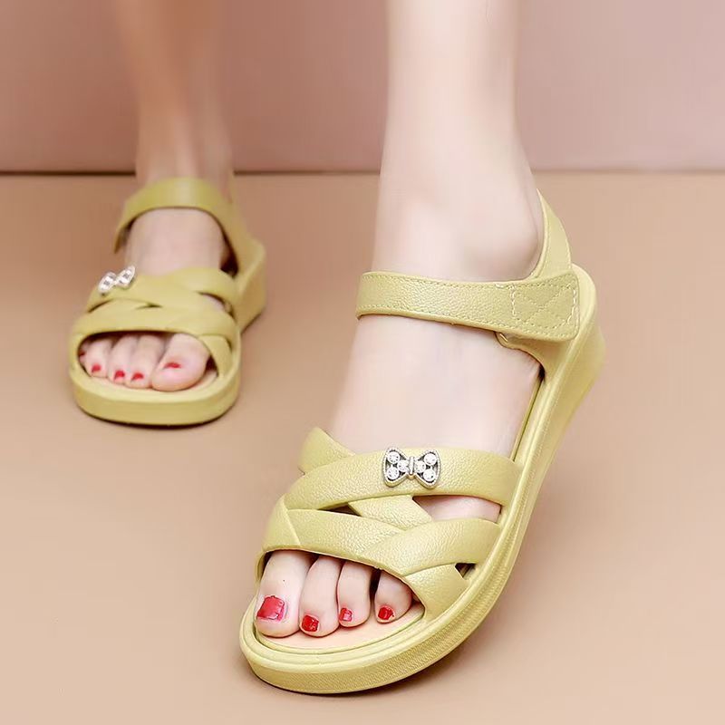 Sandálias de plataforma para m - Velcro Strap Sandal avaliação e preço