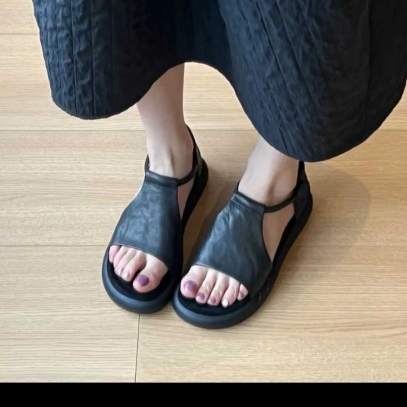 Novas Sandálias Femininas de C - Velcro Strap Sandal avaliação e preço