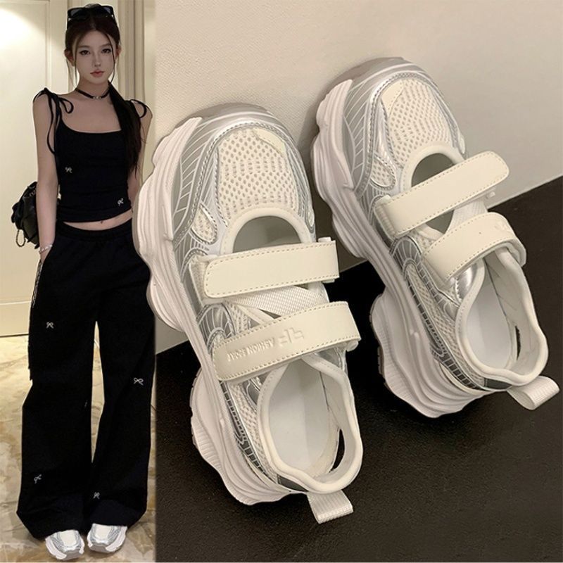 Sandálias Plataforma Metálicas - Velcro Strap Sandal avaliação e preço