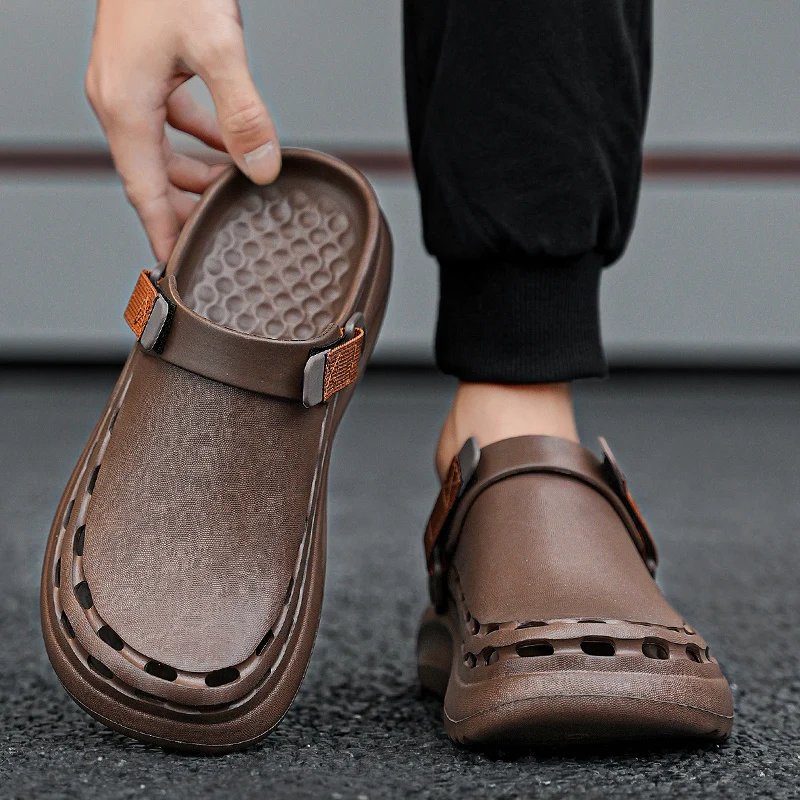 Sandálias masculinas de cor só - Men Shoes Essentials avaliação e preço