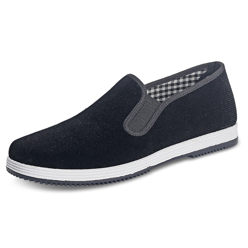 Sapatos de tecido pretos slip- - Men'S Shoes For Work avaliação e preço