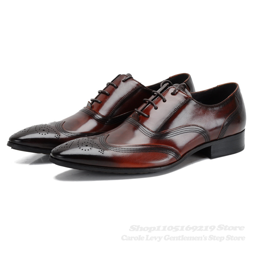 Sapatos masculinos de couro ge - Men Shoes Formal avaliação e preço