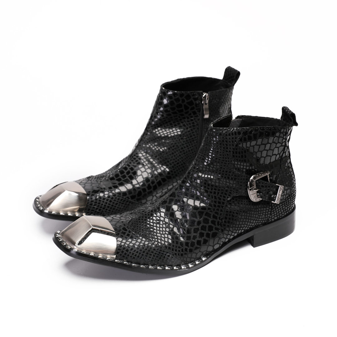 Botas de Couro Preto Britânica - Men Shoes Formal avaliação e preço