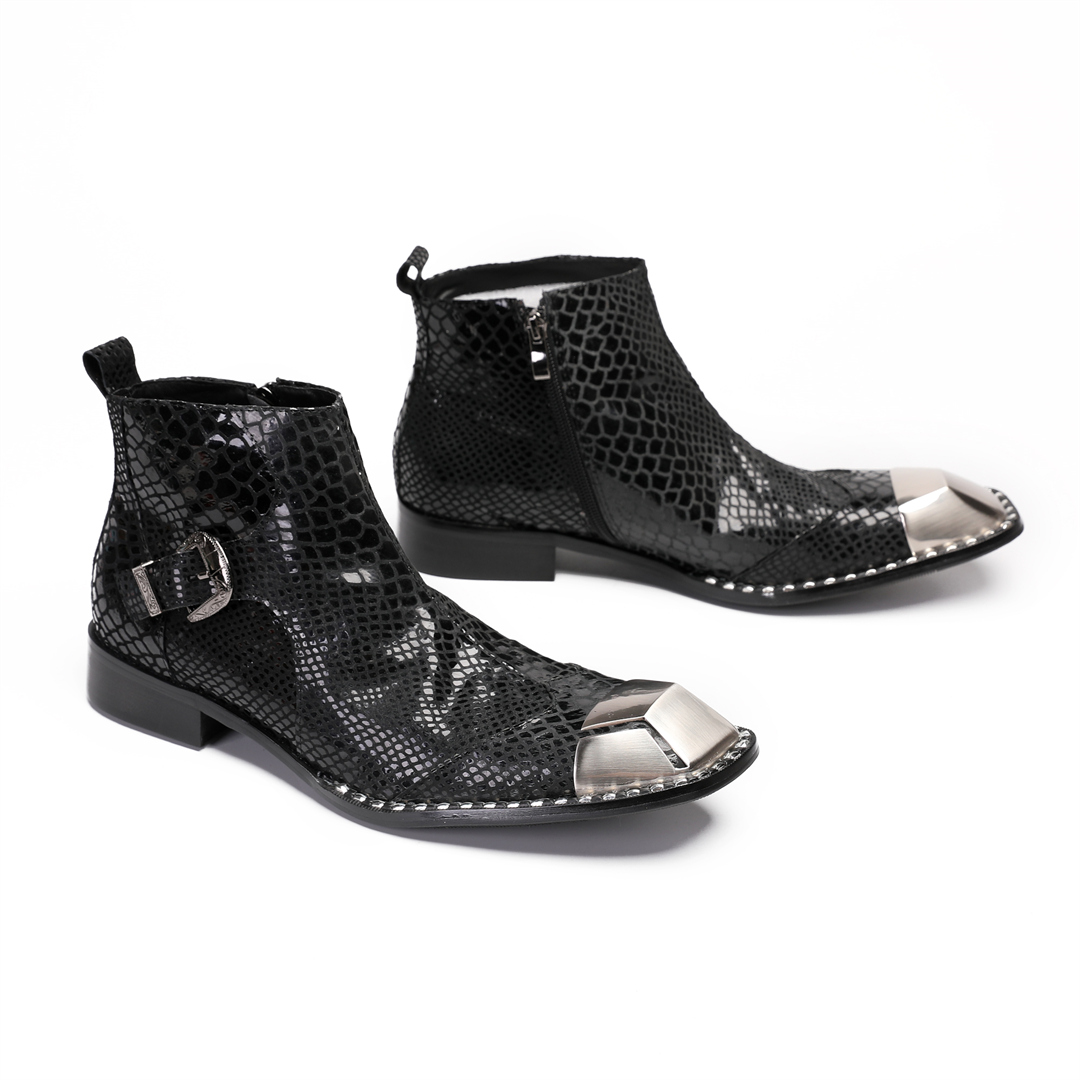 Botas de Couro Preto Britânica - Men Shoes Formal avaliação e preço