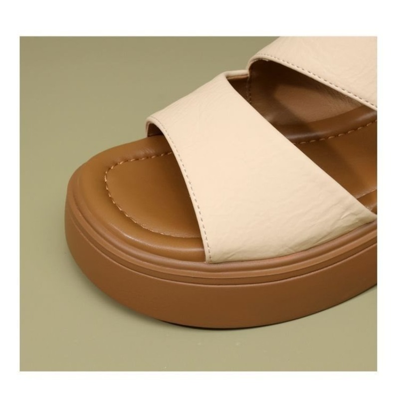 Novas Sandálias Pretas de Verã - Velcro Strap Sandal avaliação e preço